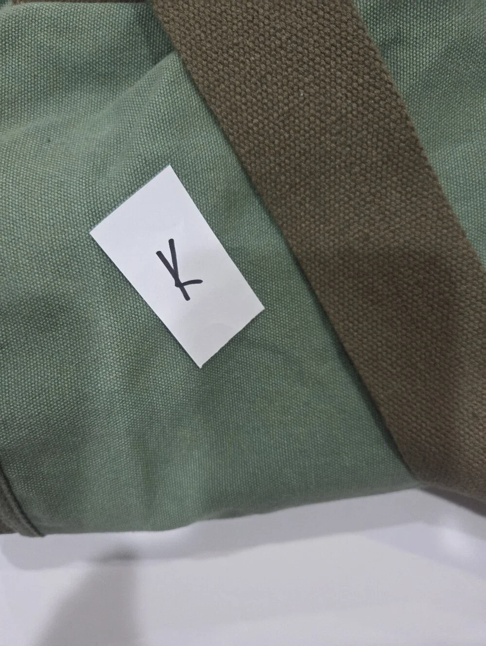 Dkny Olive Green Canvas Messenger Bag